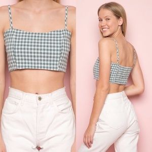 Brandy Melville Gingham Crop Top (NWT)